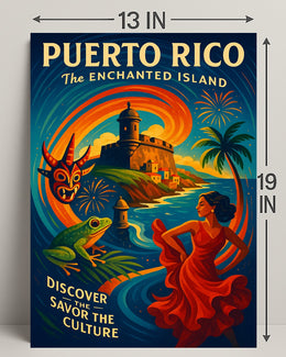 Puerto Rico The Enchanted Island Poster PosterGoat
