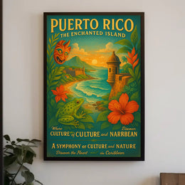Puerto Rico The Enchanted Island Poster PosterGoat