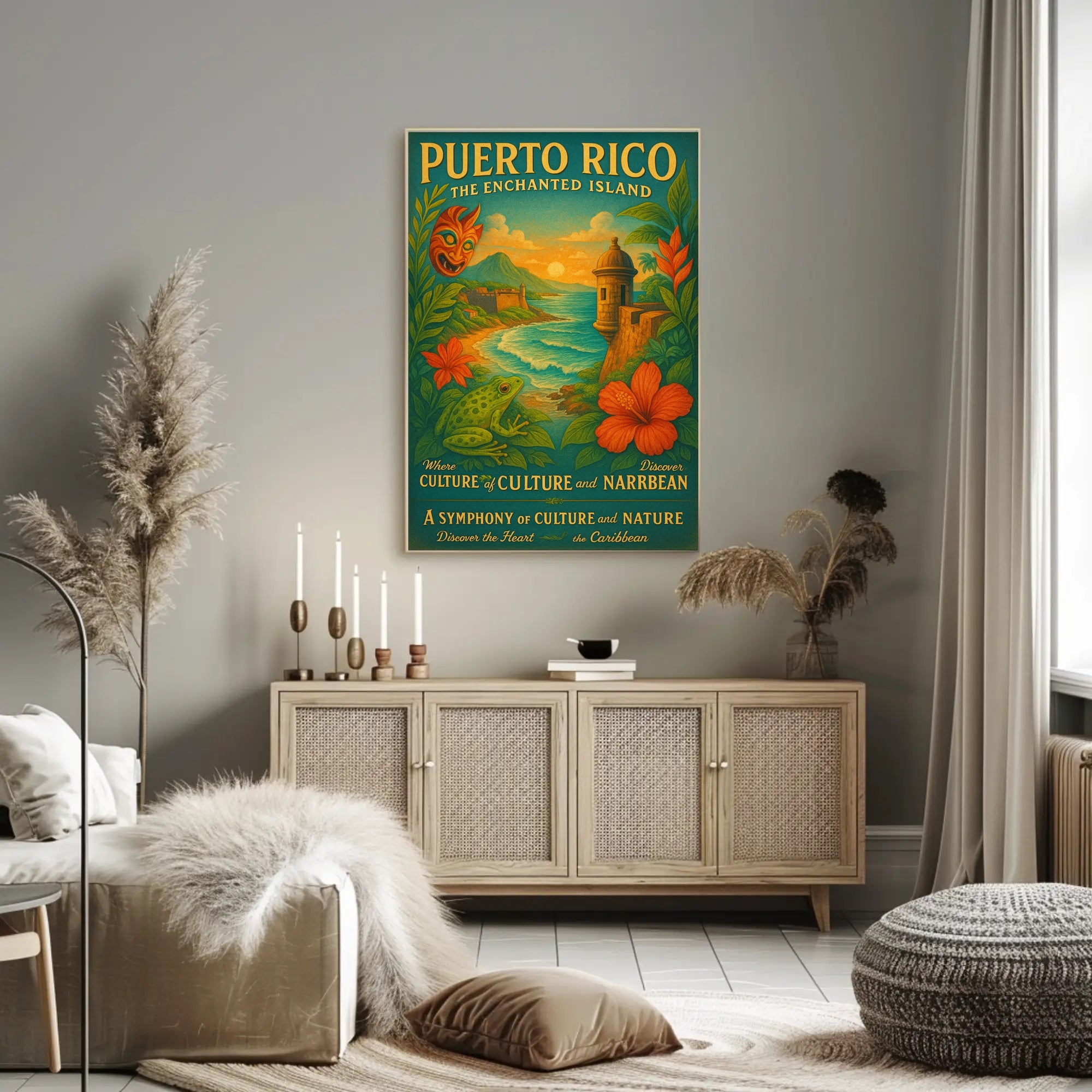 Puerto Rico The Enchanted Island Poster PosterGoat
