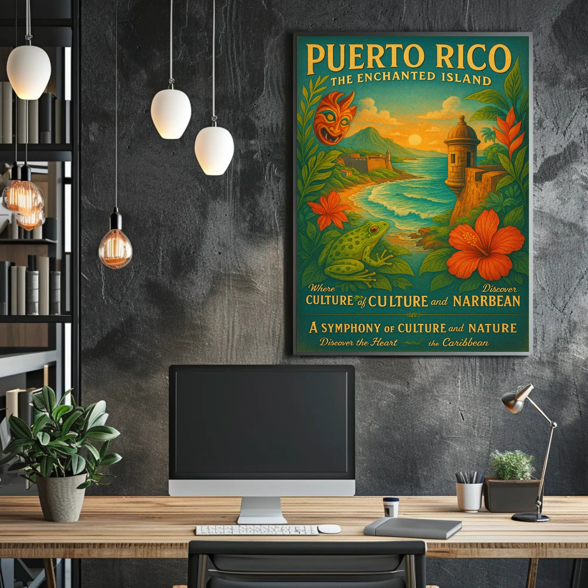 Puerto Rico The Enchanted Island Poster PosterGoat