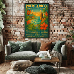 Puerto Rico The Enchanted Island Poster PosterGoat