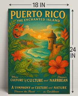 Puerto Rico The Enchanted Island Poster PosterGoat