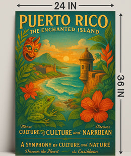 Puerto Rico The Enchanted Island Poster PosterGoat