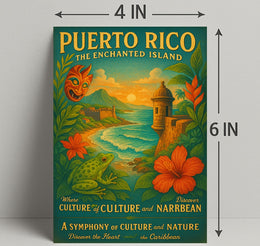 Puerto Rico The Enchanted Island Poster PosterGoat