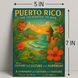 Puerto Rico The Enchanted Island Poster PosterGoat