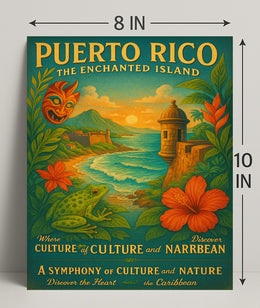 Puerto Rico The Enchanted Island Poster PosterGoat