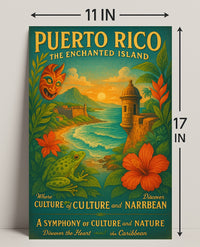 Puerto Rico The Enchanted Island Poster PosterGoat
