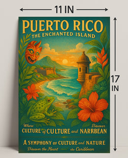 Puerto Rico The Enchanted Island Poster PosterGoat