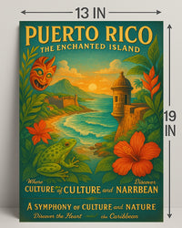Puerto Rico The Enchanted Island Poster PosterGoat