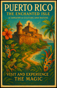 Puerto Rico The Enchanted Isle Poster Art PosterGoat