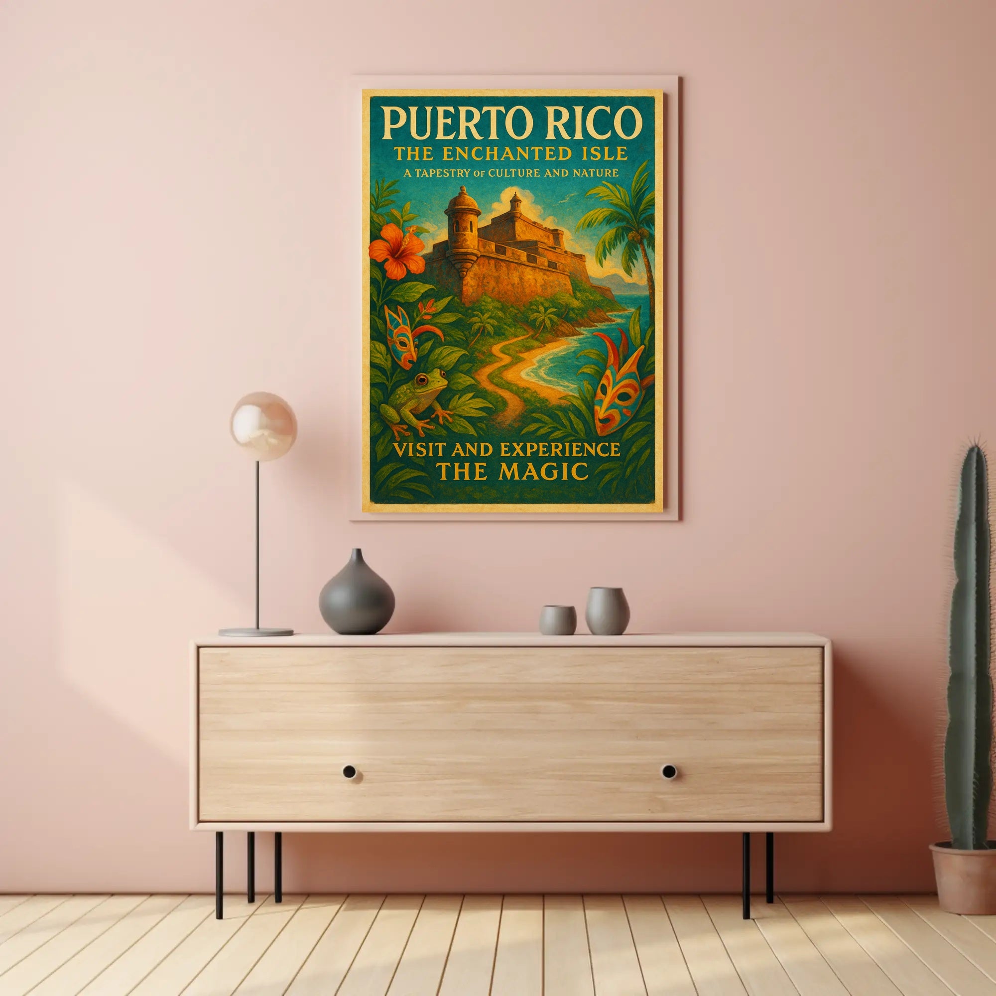 Puerto Rico The Enchanted Isle Poster Art PosterGoat