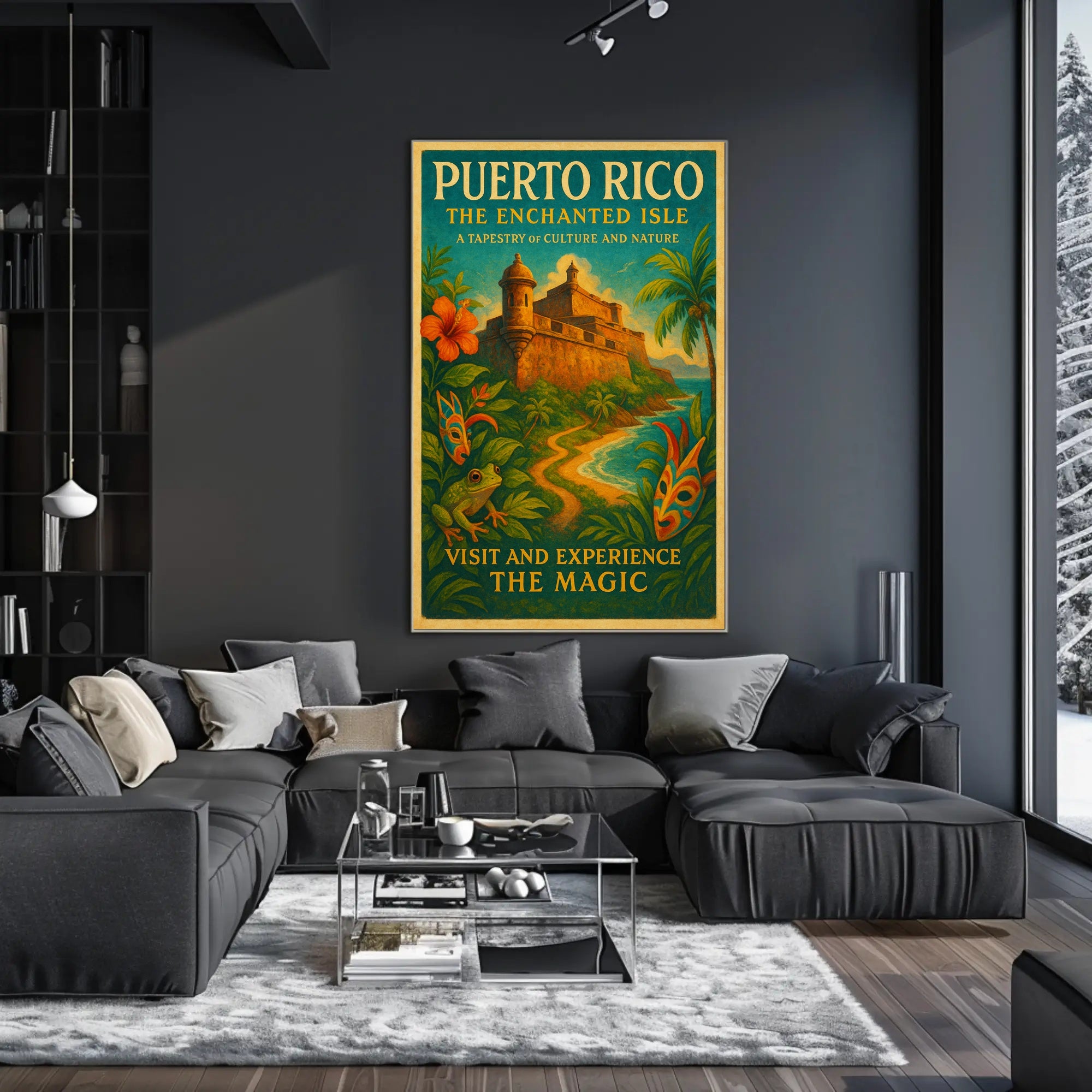 Puerto Rico The Enchanted Isle Poster Art PosterGoat