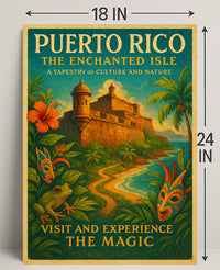 Puerto Rico The Enchanted Isle Poster Art PosterGoat