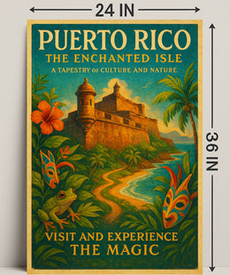Puerto Rico The Enchanted Isle Poster Art PosterGoat