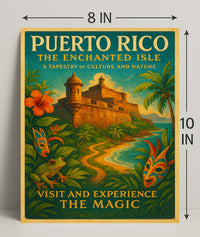 Puerto Rico The Enchanted Isle Poster Art PosterGoat