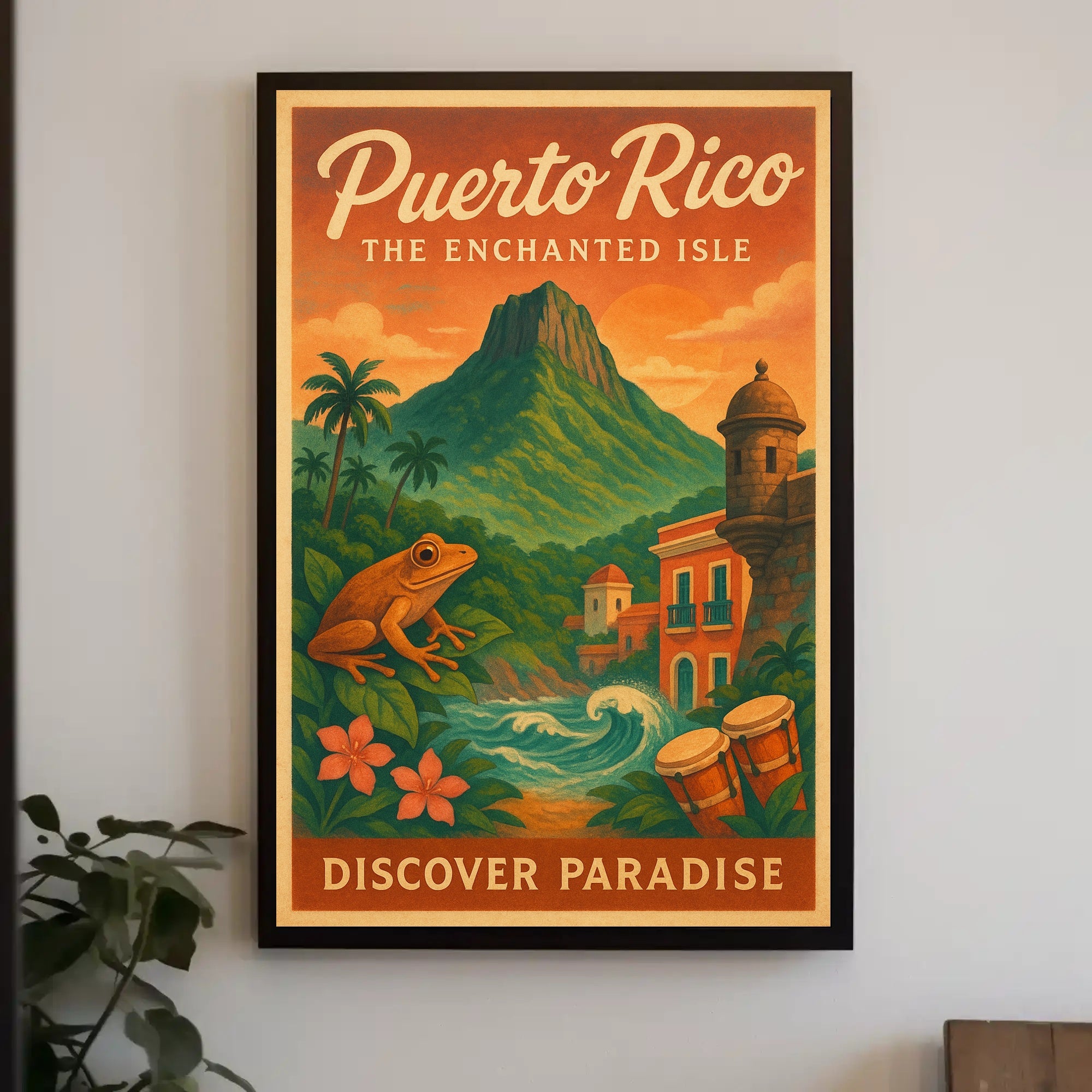 Puerto Rico The Enchanted Isle Wall Art PosterGoat