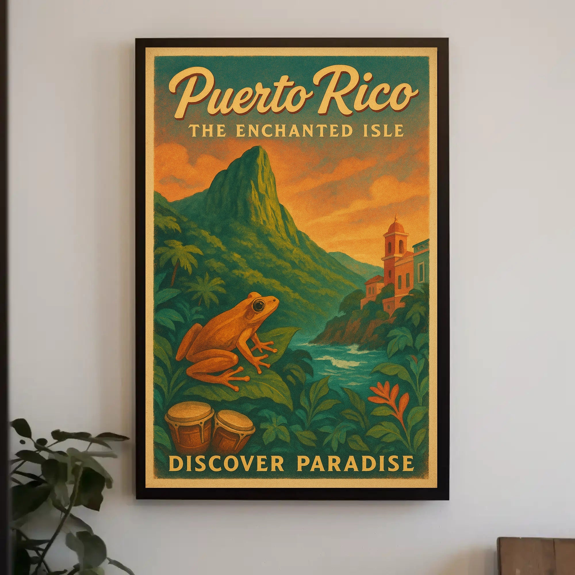 Puerto Rico The Enchanted Isle Wall Art PosterGoat