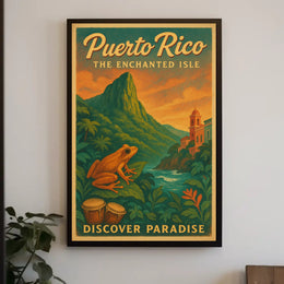 Puerto Rico The Enchanted Isle Wall Art PosterGoat