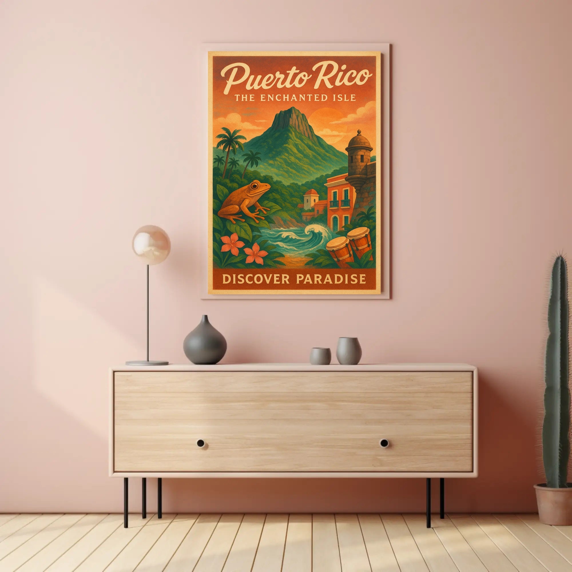 Puerto Rico The Enchanted Isle Wall Art PosterGoat