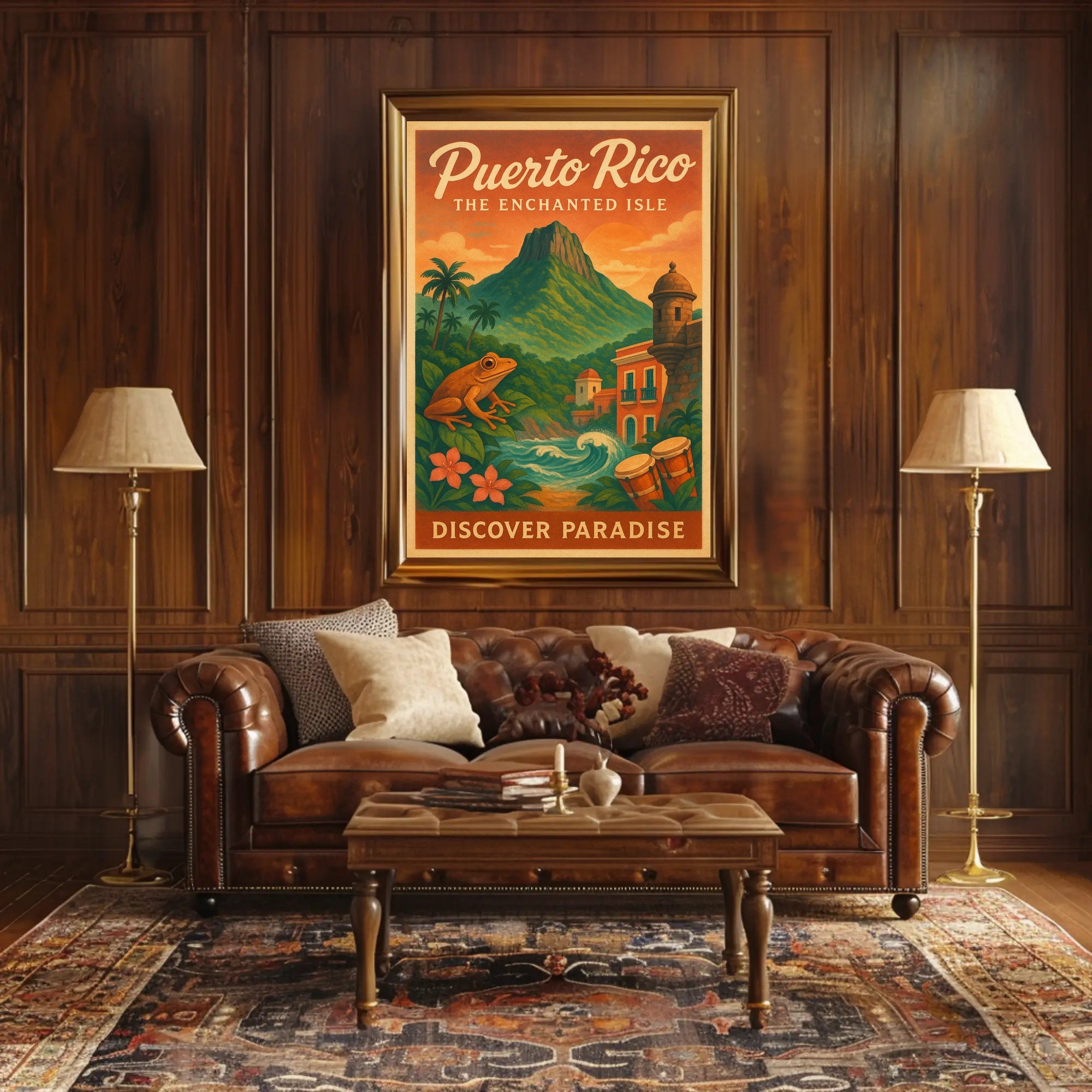 Puerto Rico The Enchanted Isle Wall Art PosterGoat
