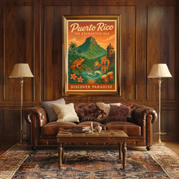 Puerto Rico The Enchanted Isle Wall Art PosterGoat