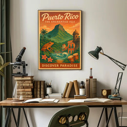 Puerto Rico The Enchanted Isle Wall Art PosterGoat