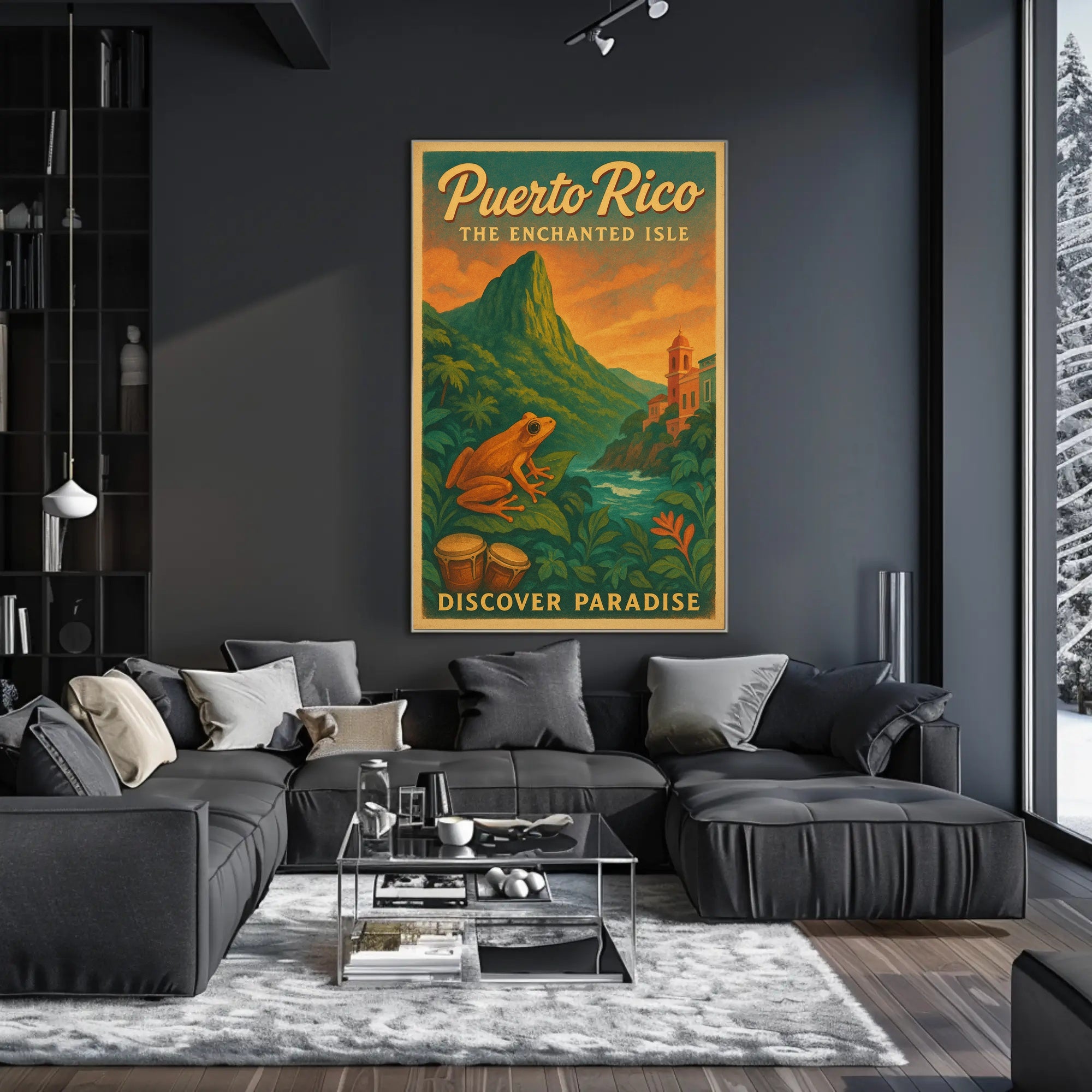 Puerto Rico The Enchanted Isle Wall Art PosterGoat