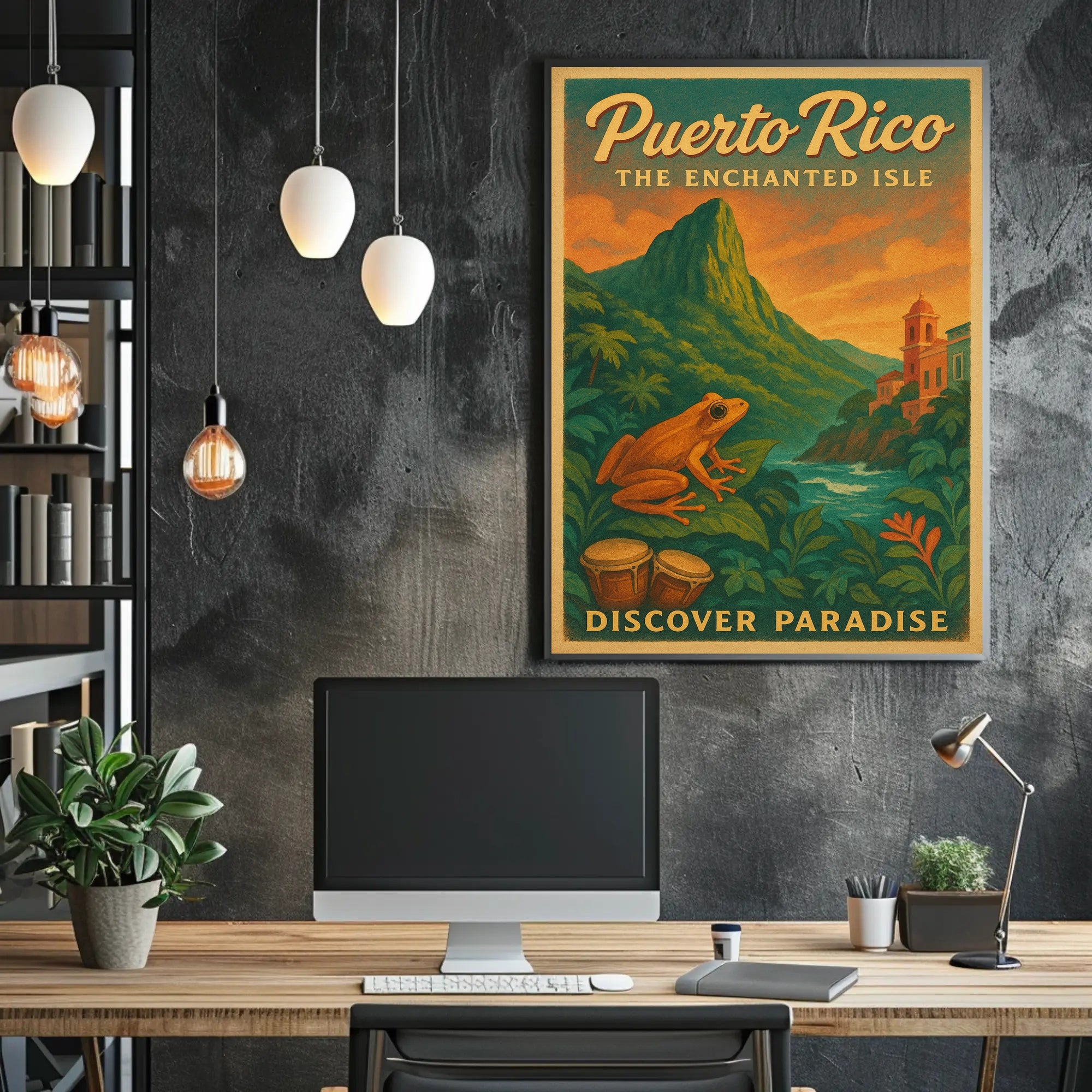 Puerto Rico The Enchanted Isle Wall Art PosterGoat