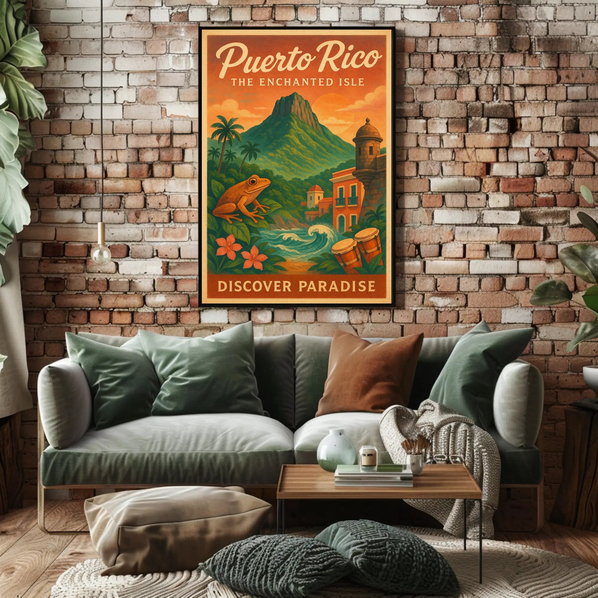 Puerto Rico The Enchanted Isle Wall Art PosterGoat