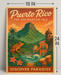 Puerto Rico The Enchanted Isle Wall Art PosterGoat