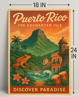 Puerto Rico The Enchanted Isle Wall Art PosterGoat