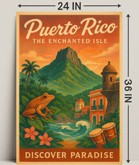 Puerto Rico The Enchanted Isle Wall Art PosterGoat