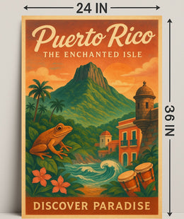 Puerto Rico The Enchanted Isle Wall Art PosterGoat