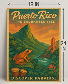 Puerto Rico The Enchanted Isle Wall Art PosterGoat