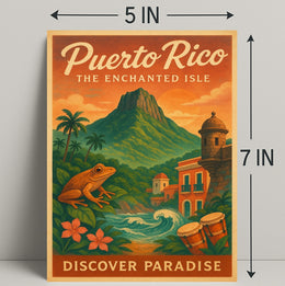 Puerto Rico The Enchanted Isle Wall Art PosterGoat
