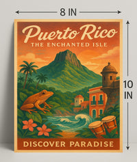 Puerto Rico The Enchanted Isle Wall Art PosterGoat