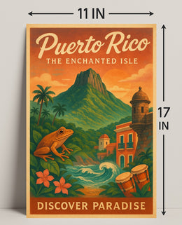 Puerto Rico The Enchanted Isle Wall Art PosterGoat
