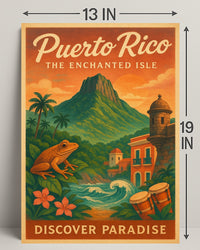 Puerto Rico The Enchanted Isle Wall Art PosterGoat