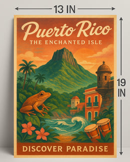 Puerto Rico The Enchanted Isle Wall Art PosterGoat