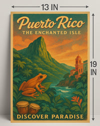 Puerto Rico The Enchanted Isle Wall Art PosterGoat