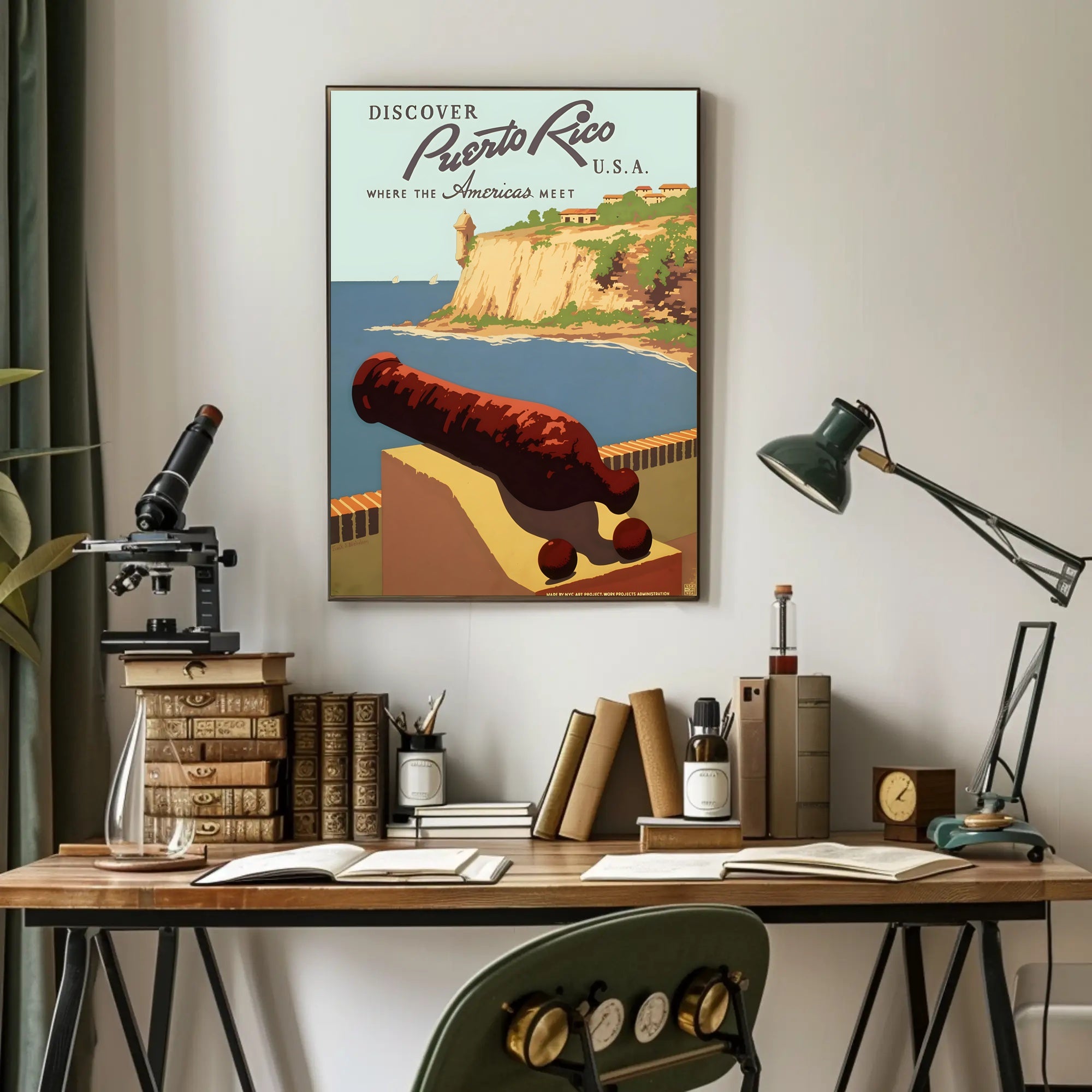 Puerto Rico Travel Poster - Explore Historical El Morro Destination PosterGoat