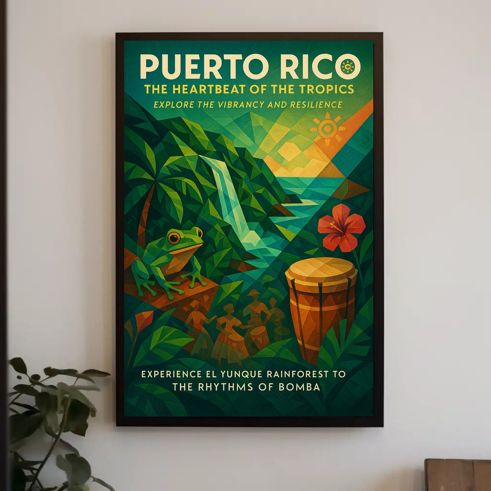 Puerto Rico Tropical Vibes Wall Art Print PosterGoat