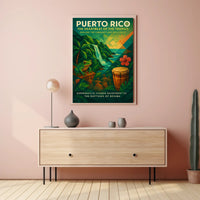 Puerto Rico Tropical Vibes Wall Art Print PosterGoat