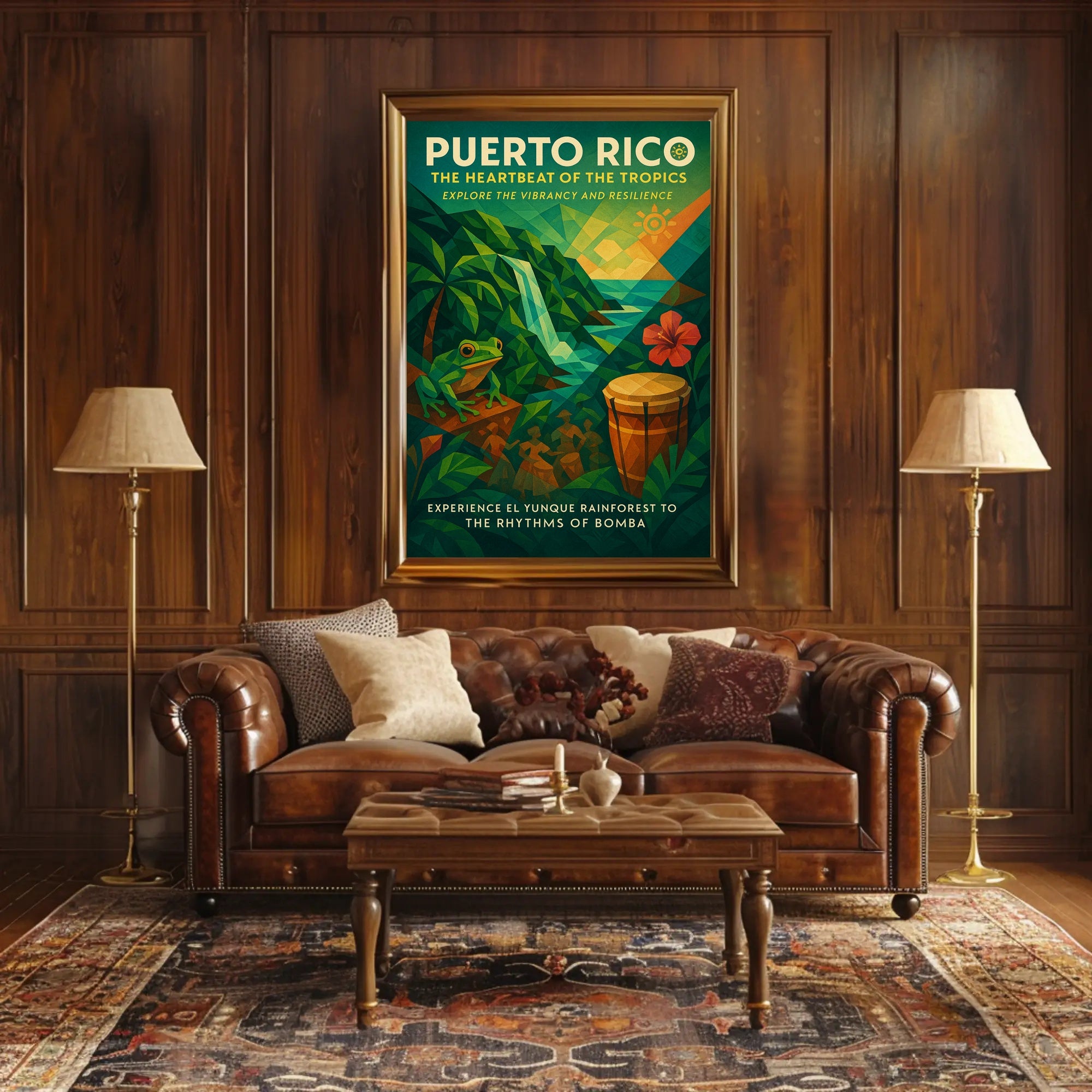 Puerto Rico Tropical Vibes Wall Art Print PosterGoat
