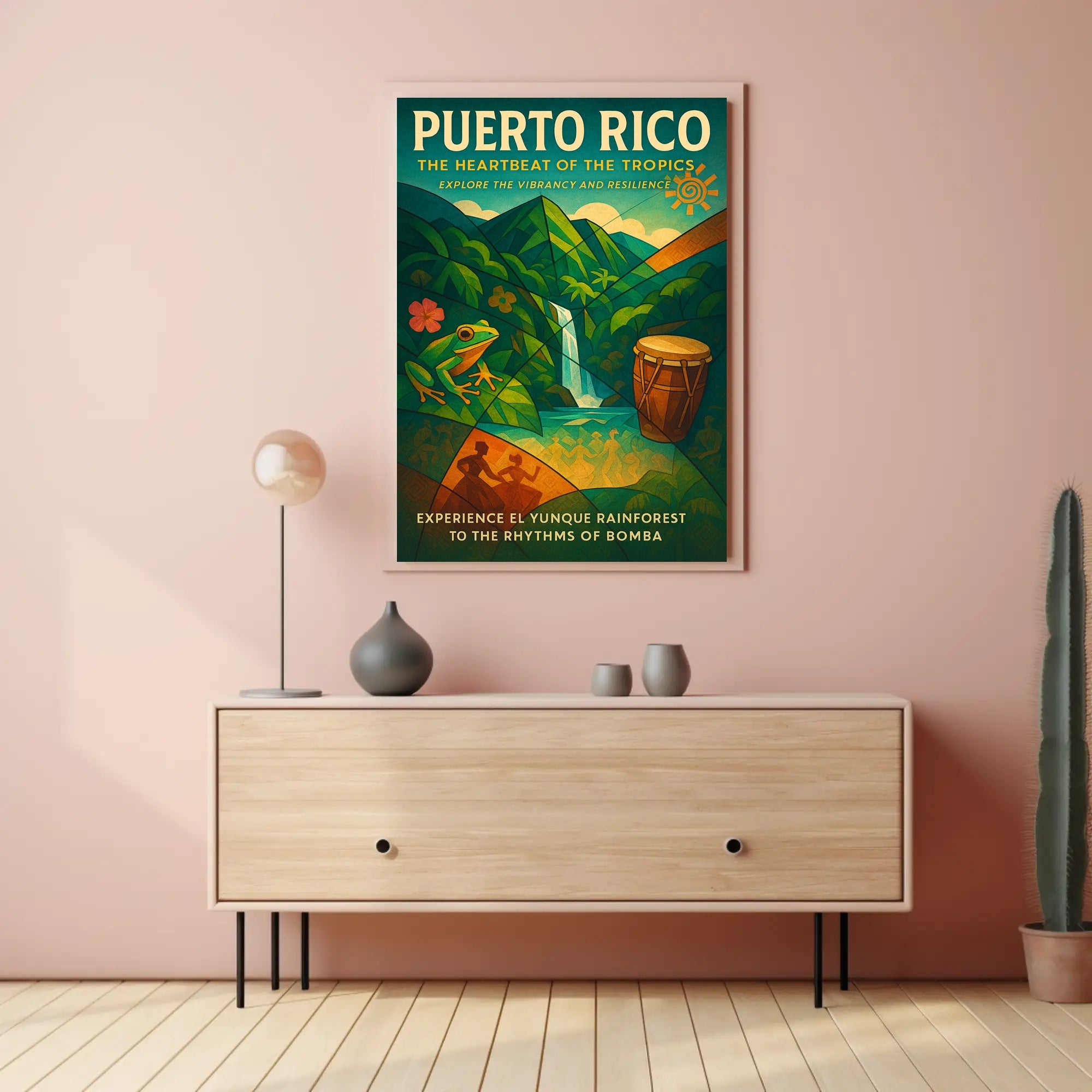 Puerto Rico Tropical Vibes Wall Art Print PosterGoat