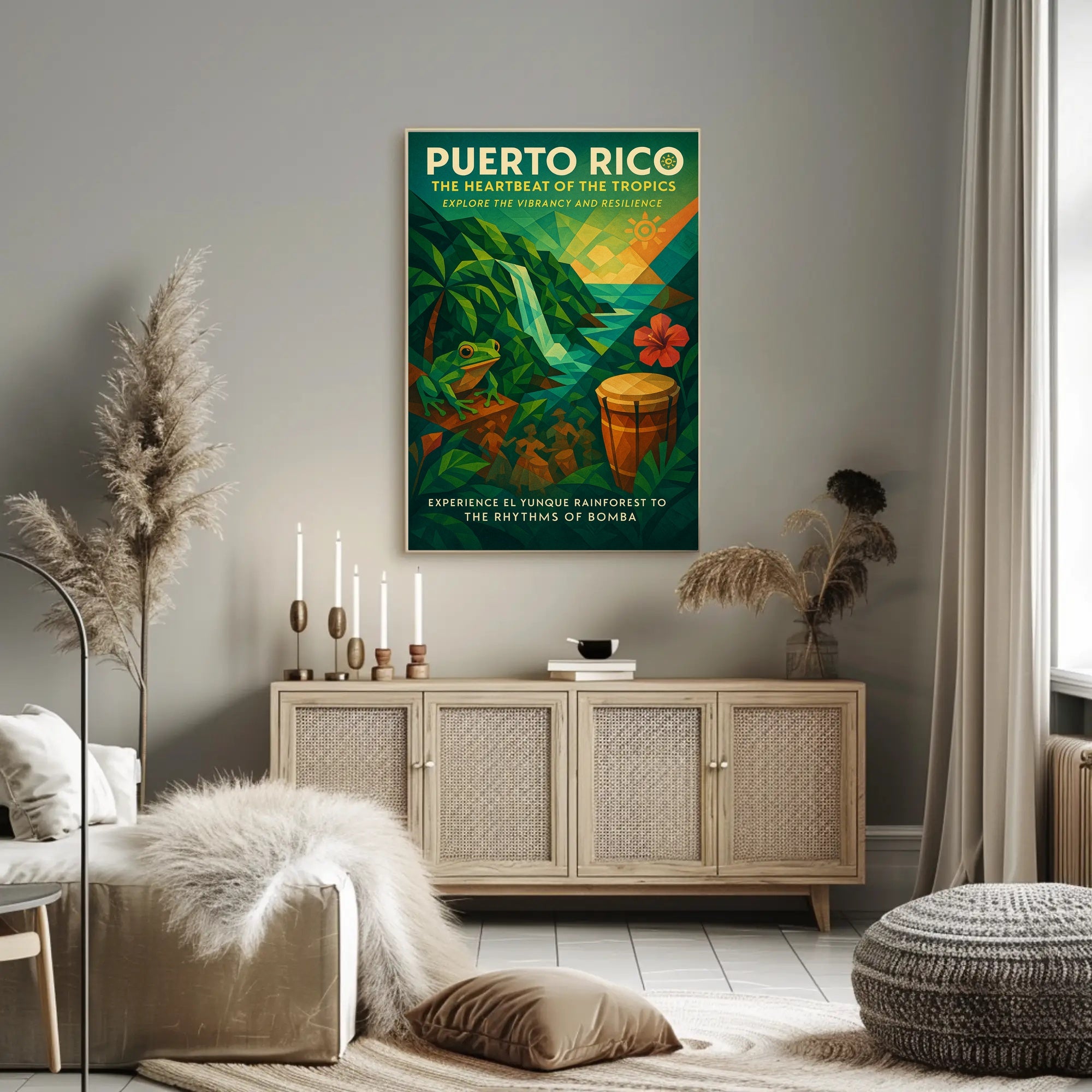 Puerto Rico Tropical Vibes Wall Art Print PosterGoat