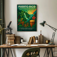 Puerto Rico Tropical Vibes Wall Art Print PosterGoat