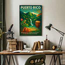 Puerto Rico Tropical Vibes Wall Art Print PosterGoat