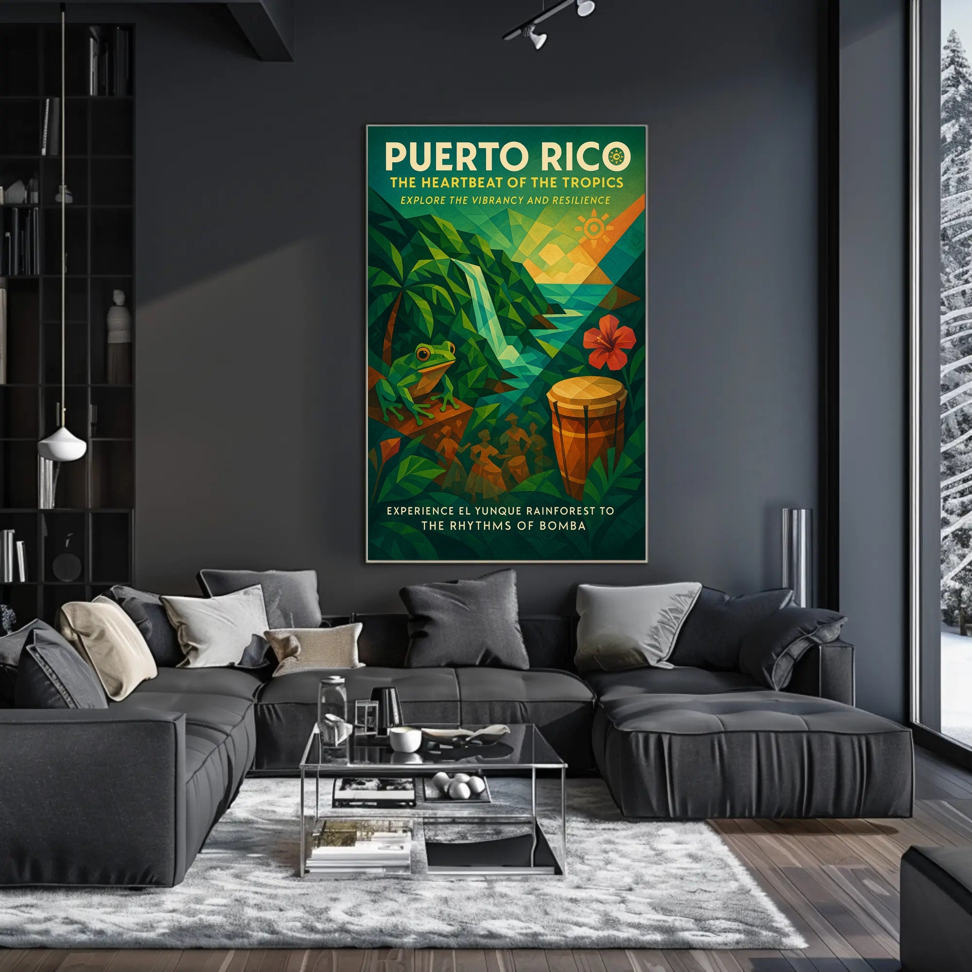 Puerto Rico Tropical Vibes Wall Art Print PosterGoat
