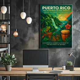 Puerto Rico Tropical Vibes Wall Art Print PosterGoat